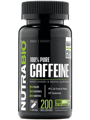 NUTRABIO® 100% PURE CAFFEINE - 200 MG